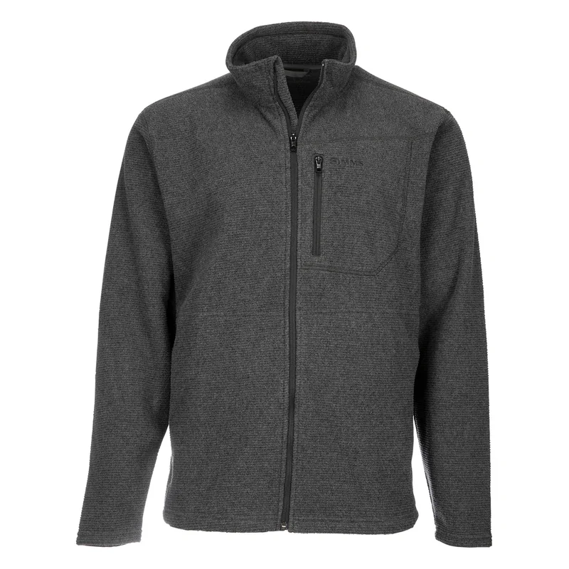 Polar rozpinany Simms Rivershed Full Zip Carbon – przód