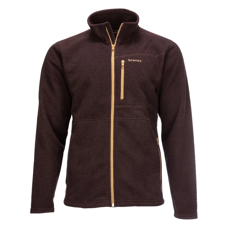 Polar rozpinany Simms Rivershed Full Zip Mahogany – przód