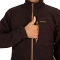 Polar rozpinany Simms Rivershed Full Zip Mahogany – kieszeń na piersi na zamek