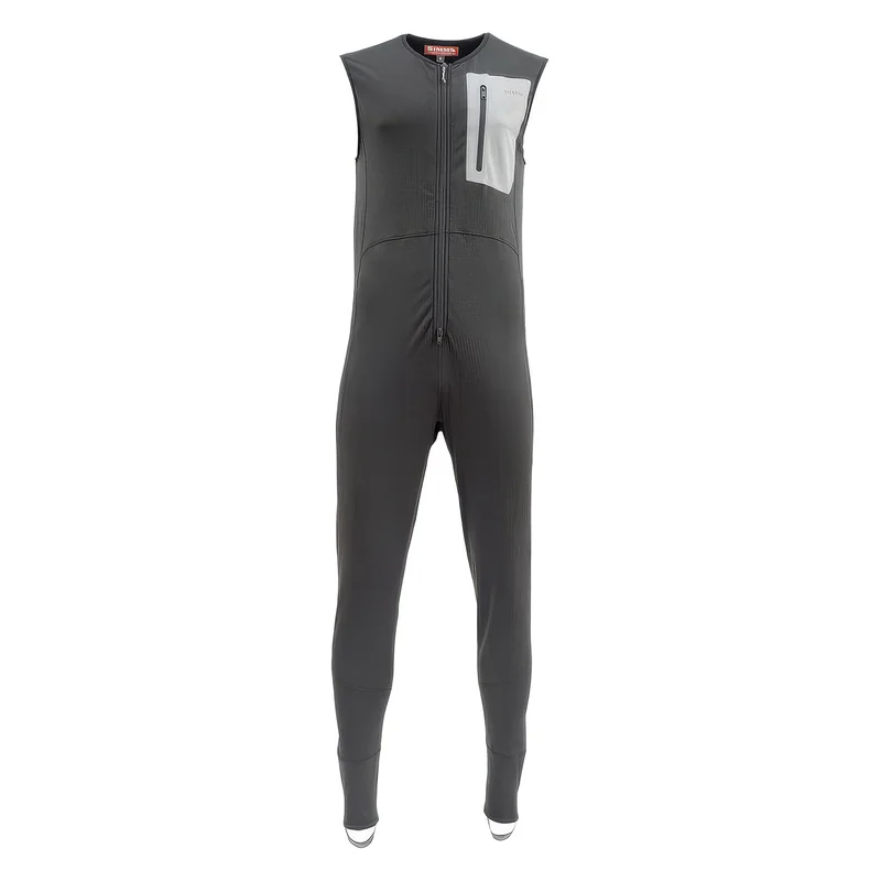 Spodnie polarowe Simms Fleece Midlayer Bib Raven – przód