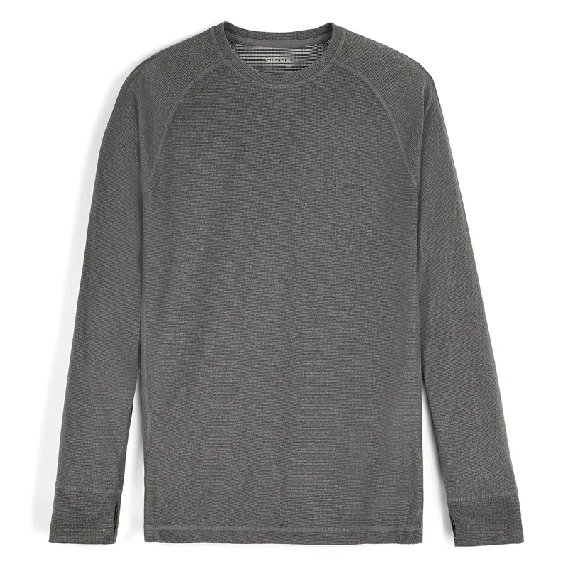 Koszulka termoaktywna Simms Strata 160 Crew Dark Grey Heather – przód