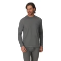 Koszulka termoaktywna Simms Strata 160 Crew Dark Grey Heather – na modelu – przód