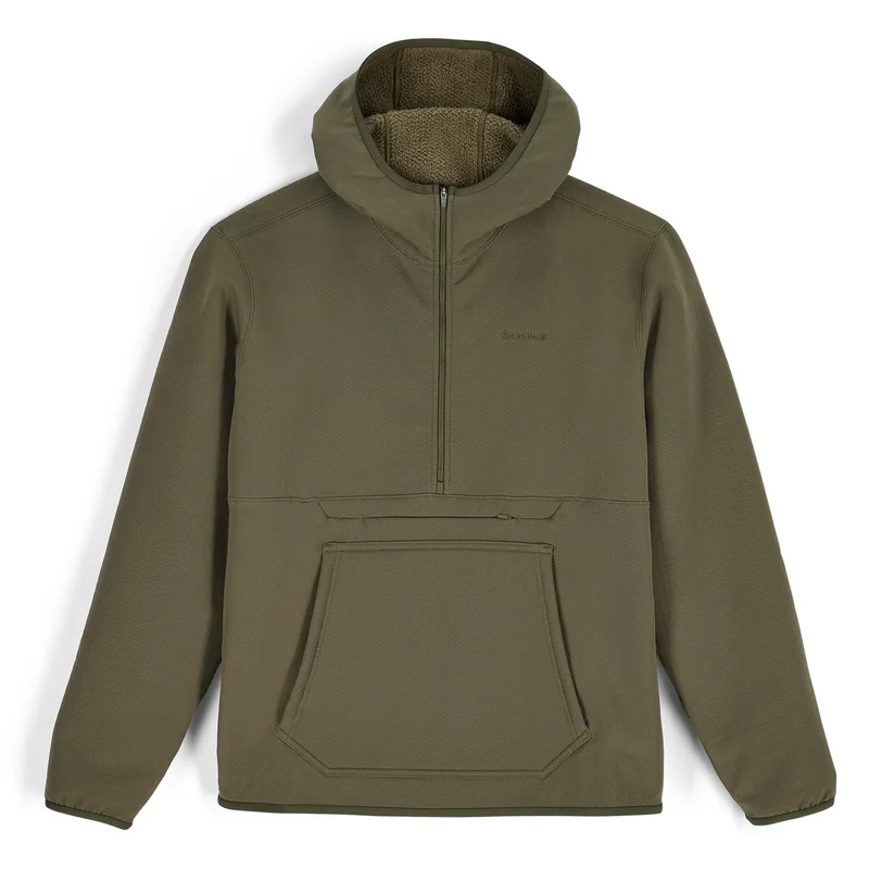 Bluza termoaktywna Simms Strata 330 Half-Zip Hoody Loden – przód