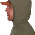 Bluza termoaktywna Simms Strata 330 Half-Zip Hoody Loden – kaptur – z boku