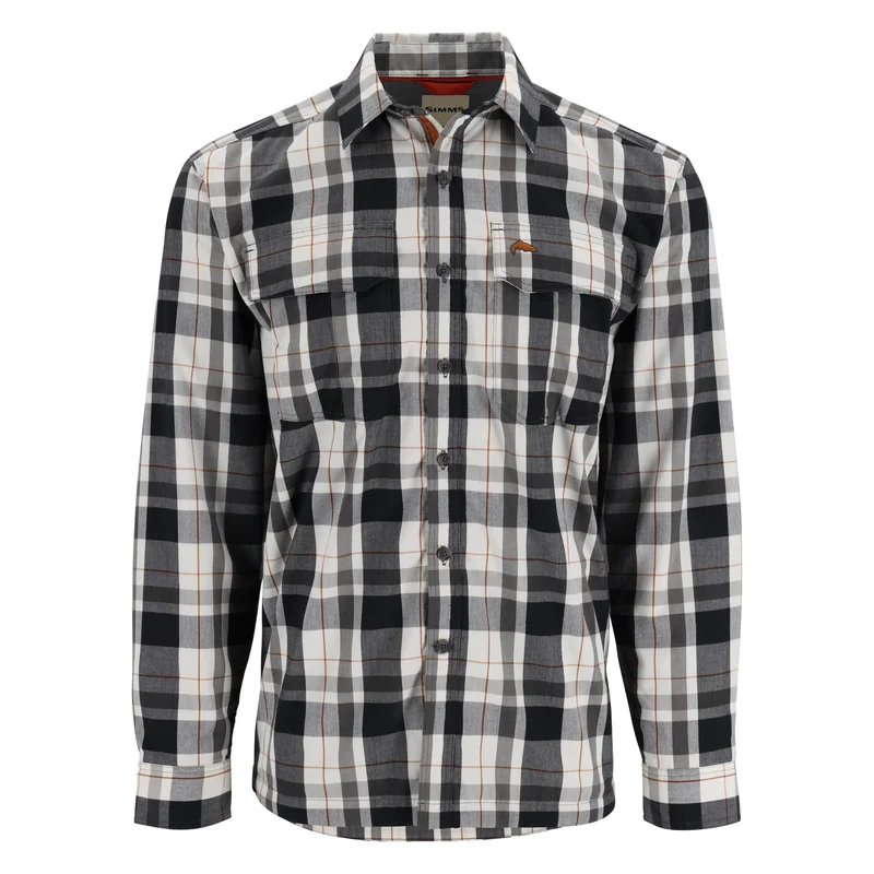 Koszula ocieplana Simms ColdWeather Shirt Gunmetal Logan Plaid – przód