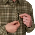 Koszula ocieplana Simms Coldweather Shacket Schooner Plaid Loden – kieszeń na piersi zapinana na zamek
