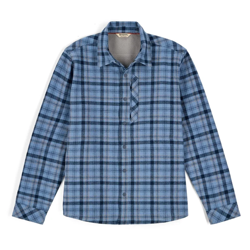 Koszula ocieplana Simms Coldweather Shacket Schooner Plaid Albacore – przód