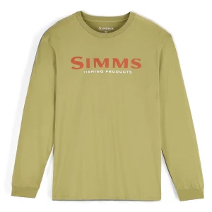 Koszulka z długim rękawem Simms Logo Shirt LS Tent Green