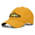 Czapka Simms Single Haul Cap Amaretto Rainbow Trout – przód z naszywką pstrąga