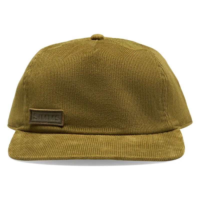 Czapka Simms Double Haul Corduroy Cap Dark Stone – przód