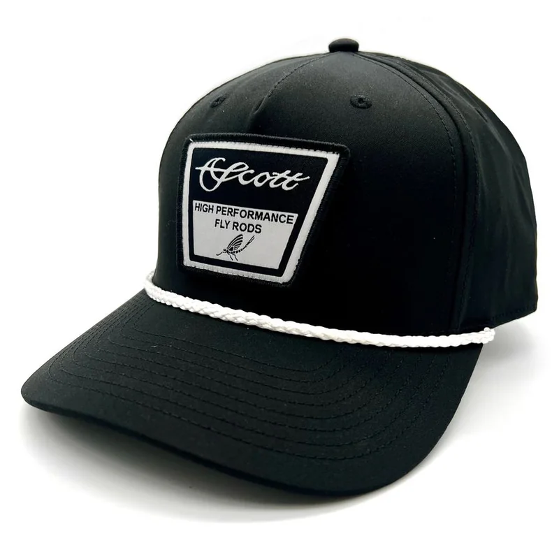 Czapka z daszkiem Scott 5-Panel Rope – czarna z logo jętki