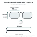 Okulary polaryzacyjne Smith Guide's Choice S ChromaPop Glass (soczewki szklane) – wymiary oprawki