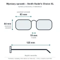 Okulary polaryzacyjne Smith Guide's Choice XL ChromaPop Glass (soczewki szklane) – wymiary oprawki