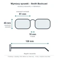 Okulary polaryzacyjne Smith Backcast ChromaPop Glass (soczewki szklane) – wymiary oprawki