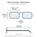 Okulary polaryzacyjne Smith Embark ChromaPop (soczewki z tworzywa) – wymiary oprawki