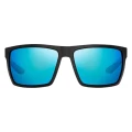 Okulary polaryzacyjne Bajio Stiltsville (soczewki szklane) – Black Matte / Blue Mirror