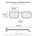 Okulary polaryzacyjne bifokalne Bajio Bales Beach Readers z korekcją do czytania (soczewki z tworzywa) – wymiary oprawki