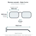 Okulary polaryzacyjne Bajio Cocho (soczewki szklane) – wymiary oprawki