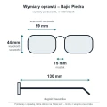 Okulary polaryzacyjne Bajio Piedra (soczewki z tworzywa) – wymiary oprawki