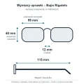 Okulary polaryzacyjne Bajio Rigolets (soczewki szklane) – wymiary oprawki