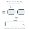 Okulary polaryzacyjne Bajio Vega (soczewki z tworzywa) – wymiary oprawki