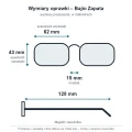 Okulary polaryzacyjne Bajio Zapata (soczewki szklane) – wymiary oprawki