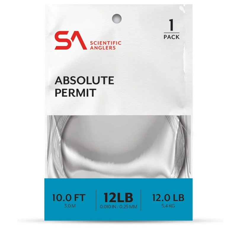 Przypon koniczny morski Scientific Anglers Absolute Permit 3 m – Clear