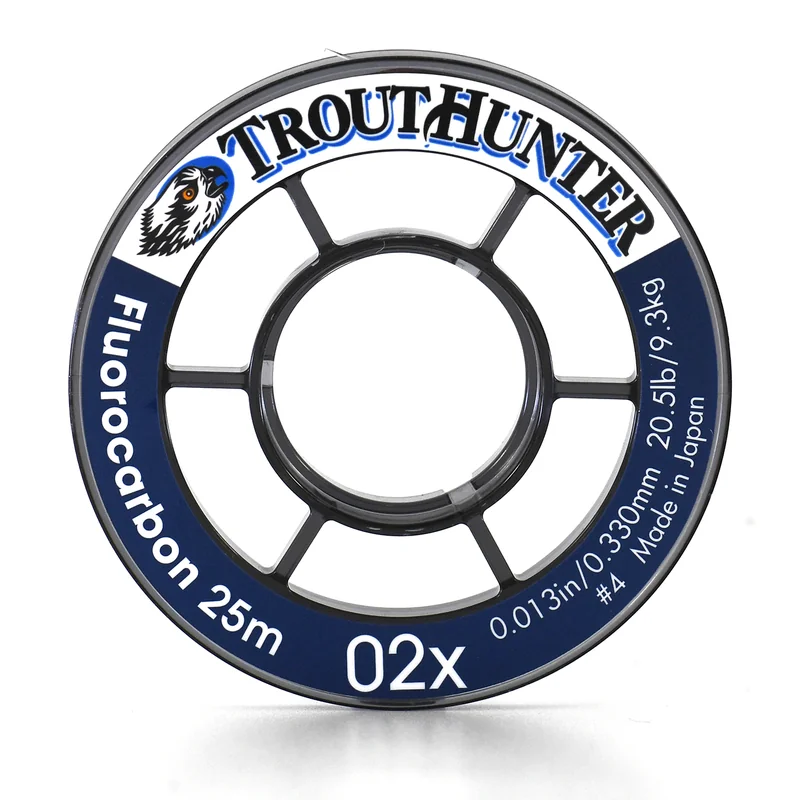 Żyłka przyponowa TroutHunter Fluorocarbon Tippet – 02X · 0,330 mm · szpula 25 m