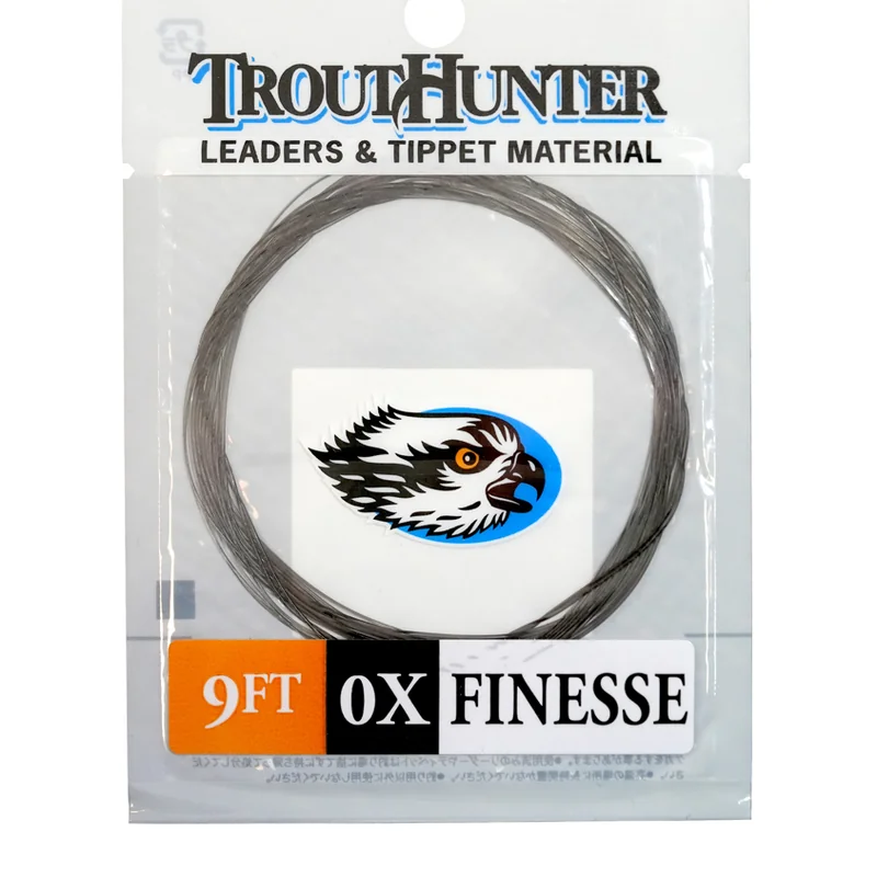 Przypon koniczny TroutHunter Finesse Leader – 9 ft · 0X · 0,285 mm
