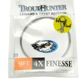 Przypon koniczny TroutHunter Finesse Leader – 9 ft z pętlą · 4X · 0,185 mm