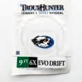 Przypon koniczny TroutHunter EVO Drift Leader – 9 ft z pętlą · 6X · 0,128 mm