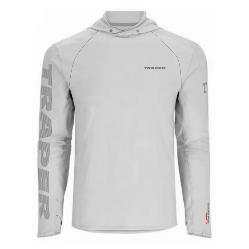 Bluza z ochroną UV z kapturem Traper Solar Pro Hood Light Grey