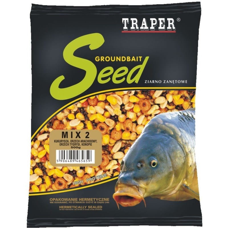 Traper Ziarna Mix2 kukurydza orzechy konopie 0.5kg-47336