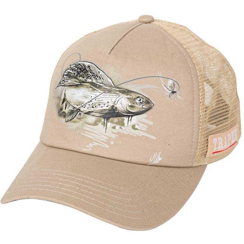Traper Fly Czapka Art Grayling Beige-27520