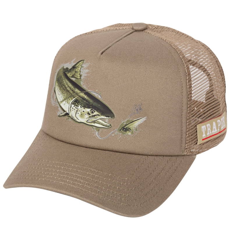 Traper Fly Czapka Art Salmon Olive-27531