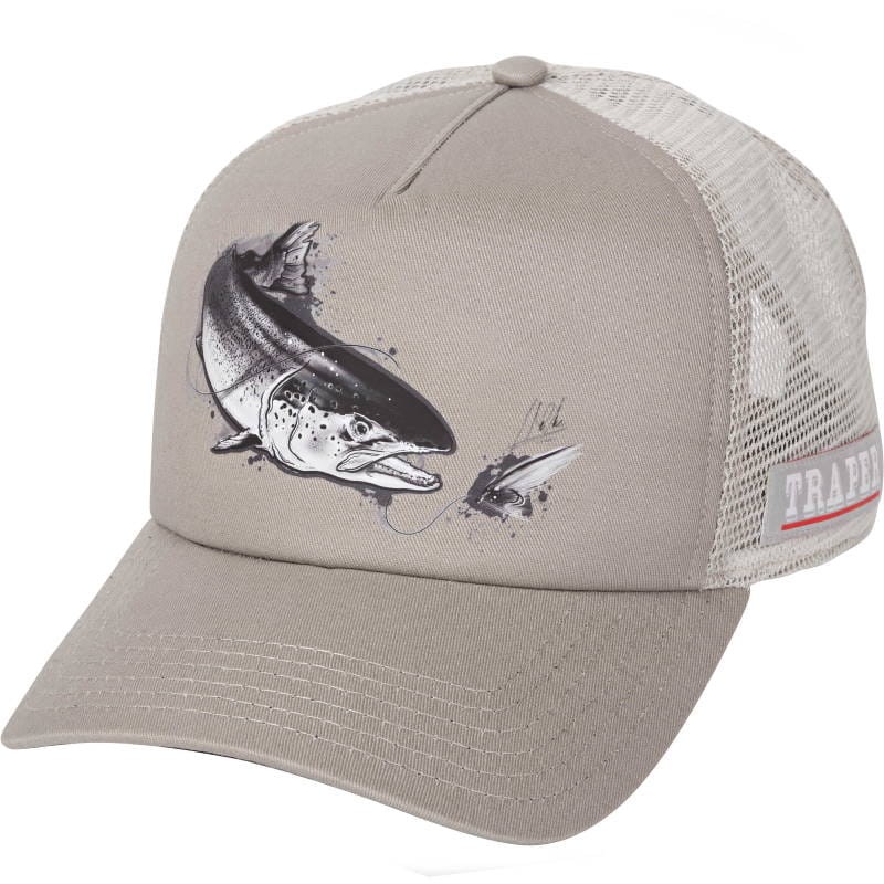 Traper Fly Czapka Art Salmon Grey-27532