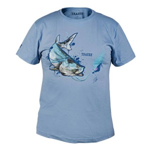 Traper Fly T-shirt Art Tarpoon Light Blue M