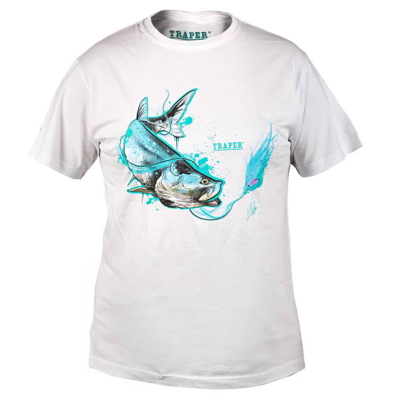 Traper Fly T-shirt Art Tarpoon White XXL-27489