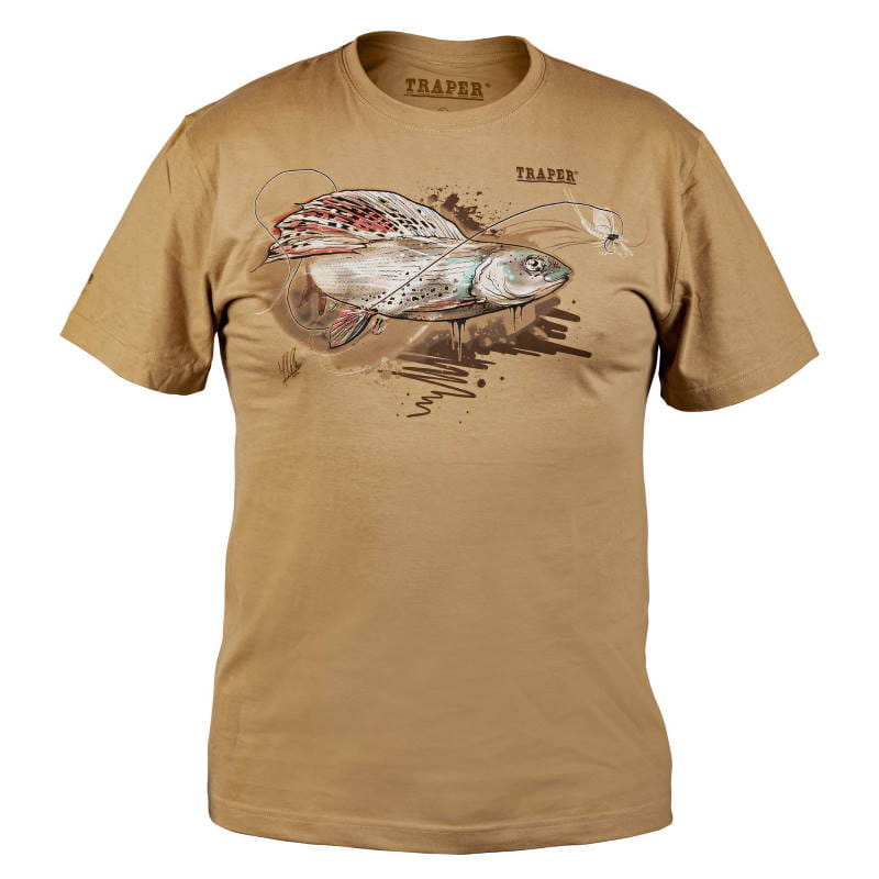 Traper Fly T-shirt Art Grayling Sand XXL-27411