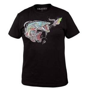 Traper Fly T-shirt Art Pike Black L