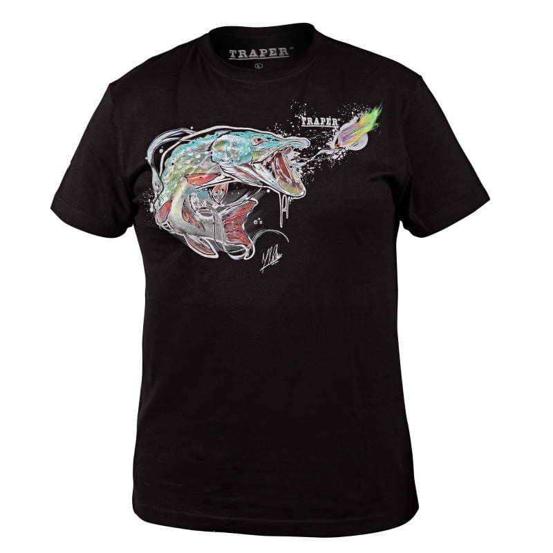 Traper Fly T-shirt Art Pike Black XXL-27441