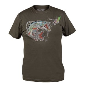 Traper Fly T-shirt Art Pike Dark Khaki M