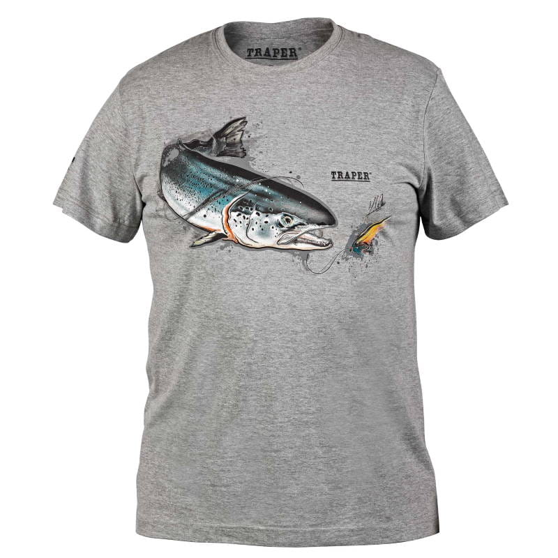 Traper Fly T-shirt Art Salmon Dark Grey XXL-27477
