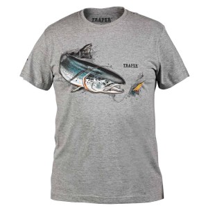 Traper Fly T-shirt Art Salmon Dark Grey XXL