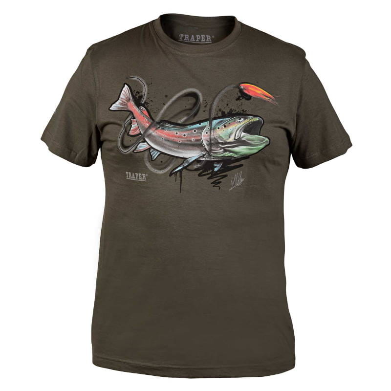 Traper Fly T-shirt Art Hucho Dark Khaki M-27426