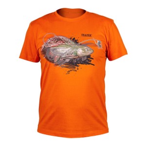 Traper Fly T-Shirt Art Grayling Orange XL