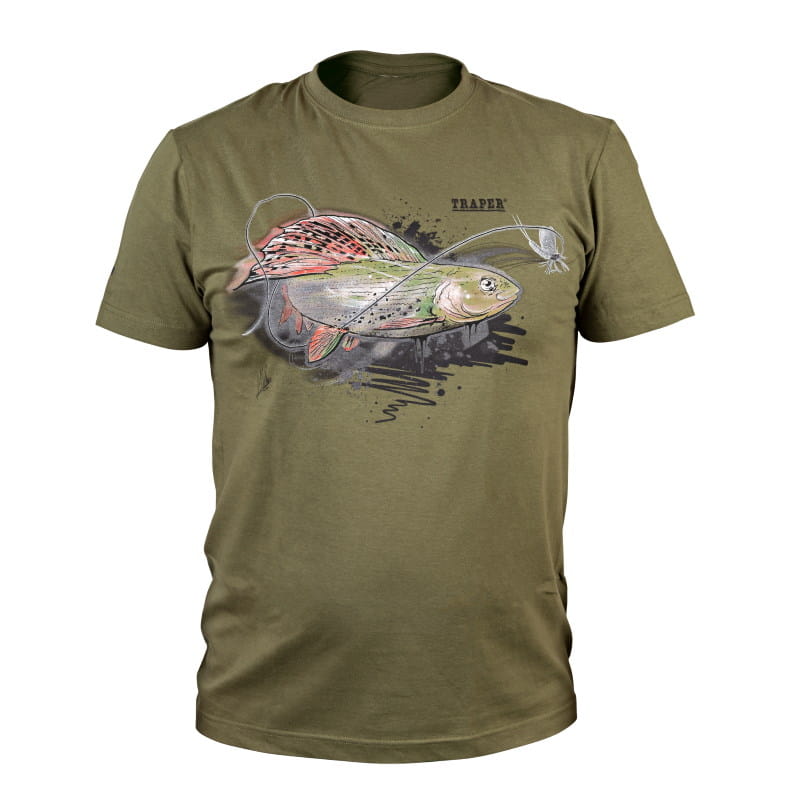 Traper Fly T-Shirt Art Grayling Olive XXL-41641