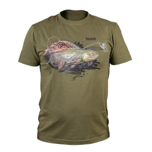 Traper Fly T-Shirt Art Grayling Olive XXXL