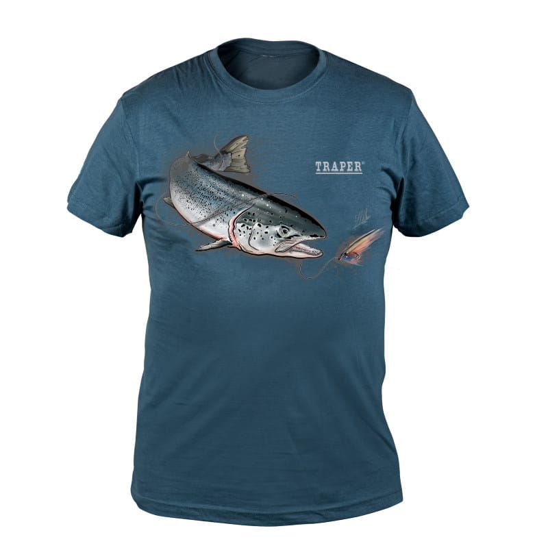 Traper Fly T-Shirt Art Salmon Denim L-41653