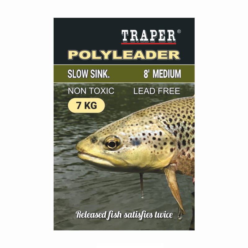 Traper Fly Polyleader 8' Medium 7kg 10cm/s-23590